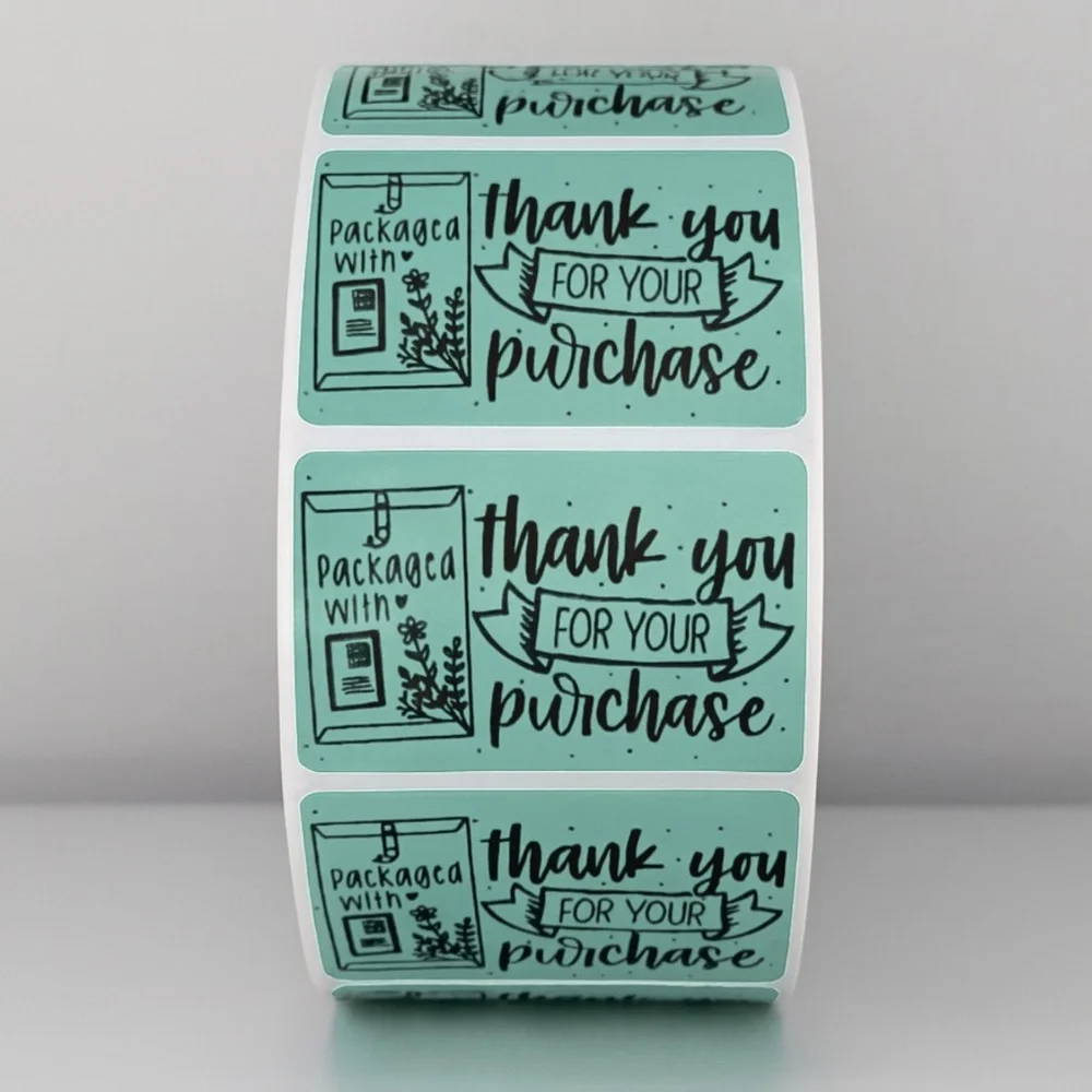 Thank You for Your Purchase Stickers | Packaged With Love | Cute Packaging